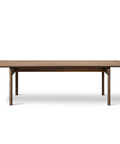 post dining table in smoked oak designed by cecile manz for fredericia furniture