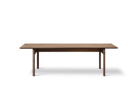 post dining table in smoked oak designed by cecile manz for fredericia furniture