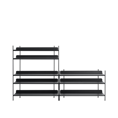 compile shelving unit by muuto in black