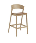 Muuto Cover Bar Stool in refine leather cognac leather 