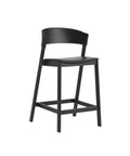 muuto cover counter stool refine leather black