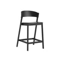 muuto cover counter stool refine leather black