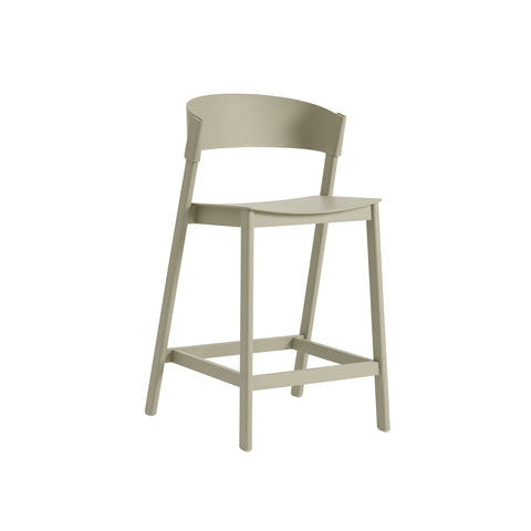 muuto cover counter stool in dark beige 