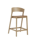 refine cover counter stool refine leather cognac and oak 