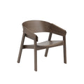 muuto cover lounge chair in dark stain brown 