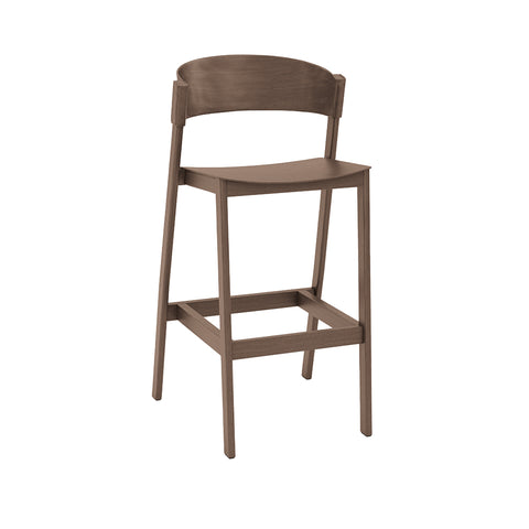 Muuto Cover Bar Stool in dark stained oak 