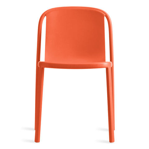 modern decade dining chair by Blu Dot in orange