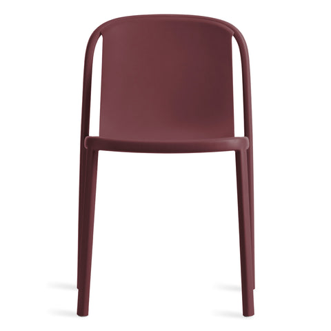 modern decade dining chair by Blu Dot in oxblood