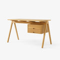 Daystak RD3 Desk by &Tradition in solid beech, featuring dual drawers and clean Scandinavian lines designed by Robin Day.