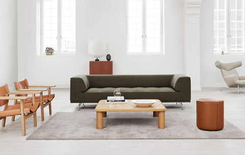 Scandinavian modern sofa – Fredericia Delphi in green fabric 