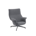 Muuto Doze Lounge Chair with swivel vase in ocean 80 upholstery and black frame