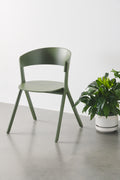 Circus Chair in green finish by Canadian furniture company EDITS, modern Scandinavian dining chair design.