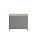 muuto enfold sideboard in dusty green and oak