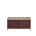 muuto enfold sideboard in deep red and oak 