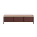 muuto enfold sideboard in oak and deep red