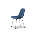 Angled side view of Eyes 4-Leg Tube Base chair by Fredericia showing contoured seat and tubular frame
