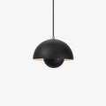 Flowerpot VP1 Pendant Light by &Tradition in Matt Black finish.