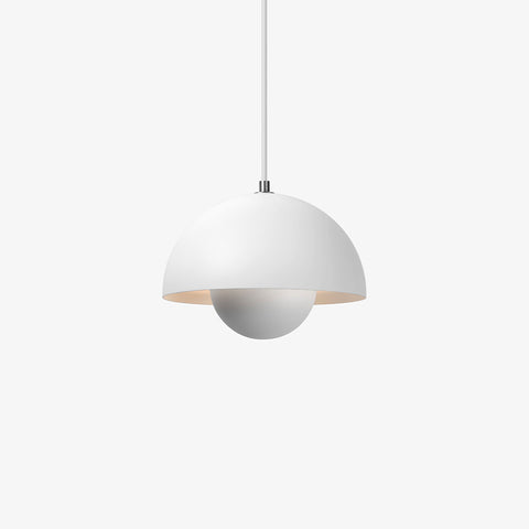 Flowerpot VP1 Pendant Light by &Tradition in Matt White finish.