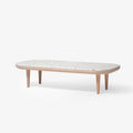 Fly SC5 Coffee Table by &Tradition in white oak with Bianco Carrara marble top.