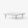 Fly SC11 Coffee Table by &Tradition in Oiled Oak with Honed Bianco Carrara Marble Top – a square Scandinavian design by Space Copenhagen.