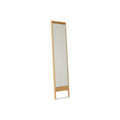 Form & Refine A Line Mirror, Oak, solid oak floor mirror, three-quarter view on white background