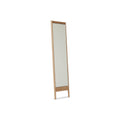 Form & Refine A Line Mirror, White Oak, solid oak floor mirror, three-quarter view on white background