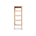 Form & Refine A Line Shoe Rack 35, White Oak, narrow oak shoe rack, three-quarter view on white background