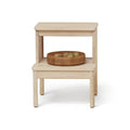 Form & Refine A Line Stepstool, White Oak, solid oak step stool, three-quarter view on white background