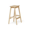 Form & Refine Angle Bar Stool 65, Beech, wooden bar stool, three-quarter view on white background