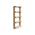 Form & Refine Beam Shelf 5, Pine, solid pine wall shelf, three-quarter view on white background