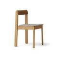 Form & Refine Blueprint Chair, Hallingdal 65 and Oak, solid oak dining chair, three-quarter view on white background