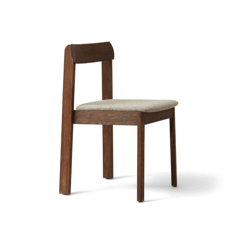 Form & Refine Blueprint Chair, Hallingdal 65 and Smoked Oak, solid oak dining chair, three-quarter view on white background