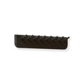Form & Refine Echo Coat Rack 40, Black Stained Oak, solid oak wall coat rack, three-quarter view on white background
