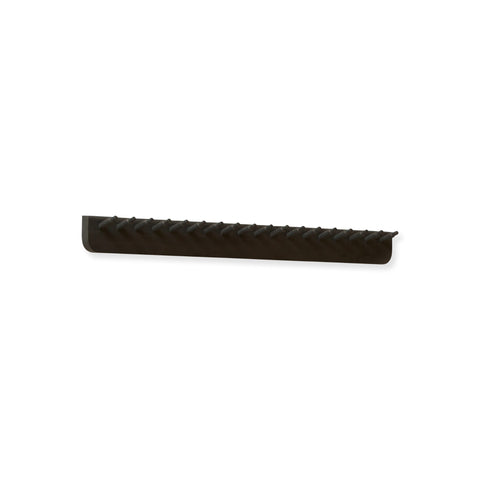Form & Refine Echo Coat Rack 88, Black Stained Oak, solid oak wall coat rack, three-quarter view on white background