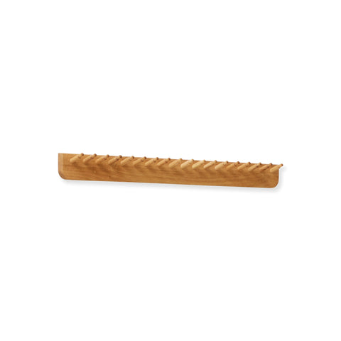 Form & Refine Echo Coat Rack 88, Oak, solid oak wall coat rack, three-quarter view on white background