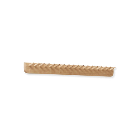 Form & Refine Echo Coat Rack 88, White Oak, solid oak wall coat rack, three-quarter view on white background
