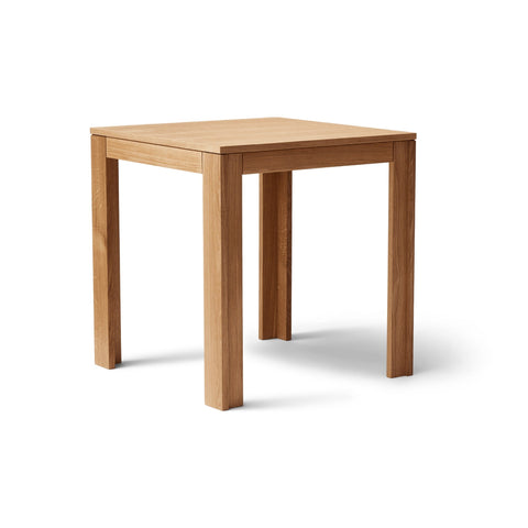 Form & Refine Element Table 70x70, Oak, square oak dining table, three-quarter view on white background