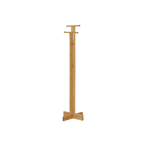 Form & Refine Foyer Coat Stand, Oak, solid oak coat stand, three-quarter view on white background