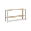 Form & Refine Leaf Shelf 1x2, White Oak, solid oak shelving unit, three-quarter view on white background