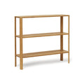 Form & Refine Leaf Shelf 1x3, Oak, solid oak shelving unit, three-quarter view on white background
