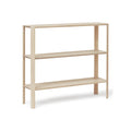 Form & Refine Leaf Shelf 1x3, White Oak, solid oak shelving unit, three-quarter view on white background