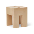 Form & Refine Monolith Side Table, Ash, solid wood side table, three-quarter view on white background