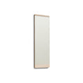 Form & Refine Rim Mirror 35x105, White Oak, tall oak-framed wall mirror, three-quarter view on white background