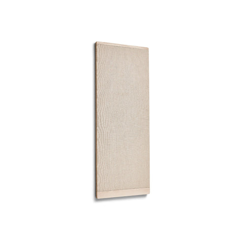 Form & Refine Rim Pinboard 60x145, White Oak, tall oak-framed pinboard, three-quarter view on white background
