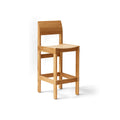 Form & Refine Sonder Bar Chair 65, Oak, solid oak bar chair, three-quarter view on white background
