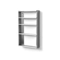 Form & Refine Taper Case, brushed stainless steel wall shelf, three-quarter view on white background