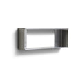 Form & Refine Taper Shelf 26x70, Brushed Stainless Steel, brushed stainless steel wall shelf, three-quarter view on white background
