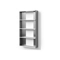 Form & Refine Taper Shelf 50x98, Brushed Stainless Steel, brushed stainless steel shelf unit, three-quarter view on white background