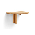 Form & Refine Trefoil Folding Wall Table, Oak, oak folding wall table, three-quarter view on white background