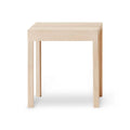 Form & Refine Lightweight Stool, White Oak, solid oak stool with a white oil finish, three-quarter view on white background